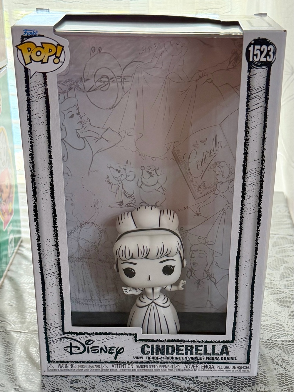 Funko Pop! Disney Cinderella #1523 Sketch Cover w/ Display Case NIB